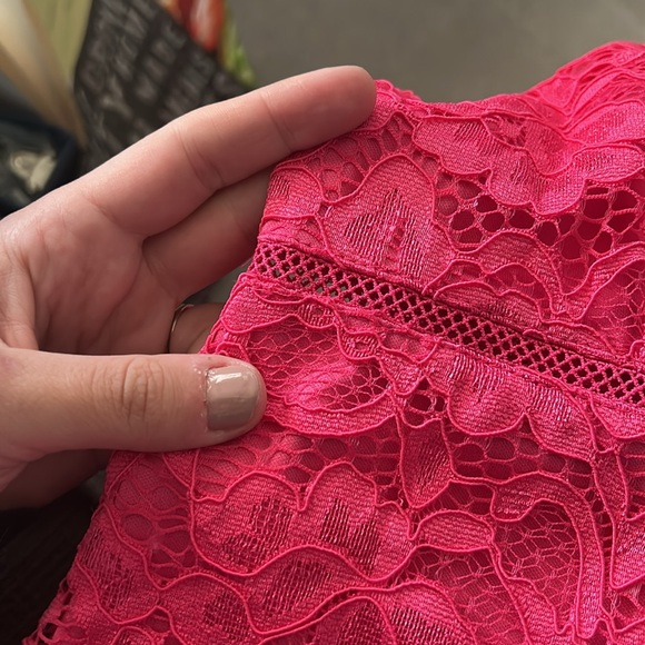 Bebe Pink Lace Midi Dress - Picture 9 of 9